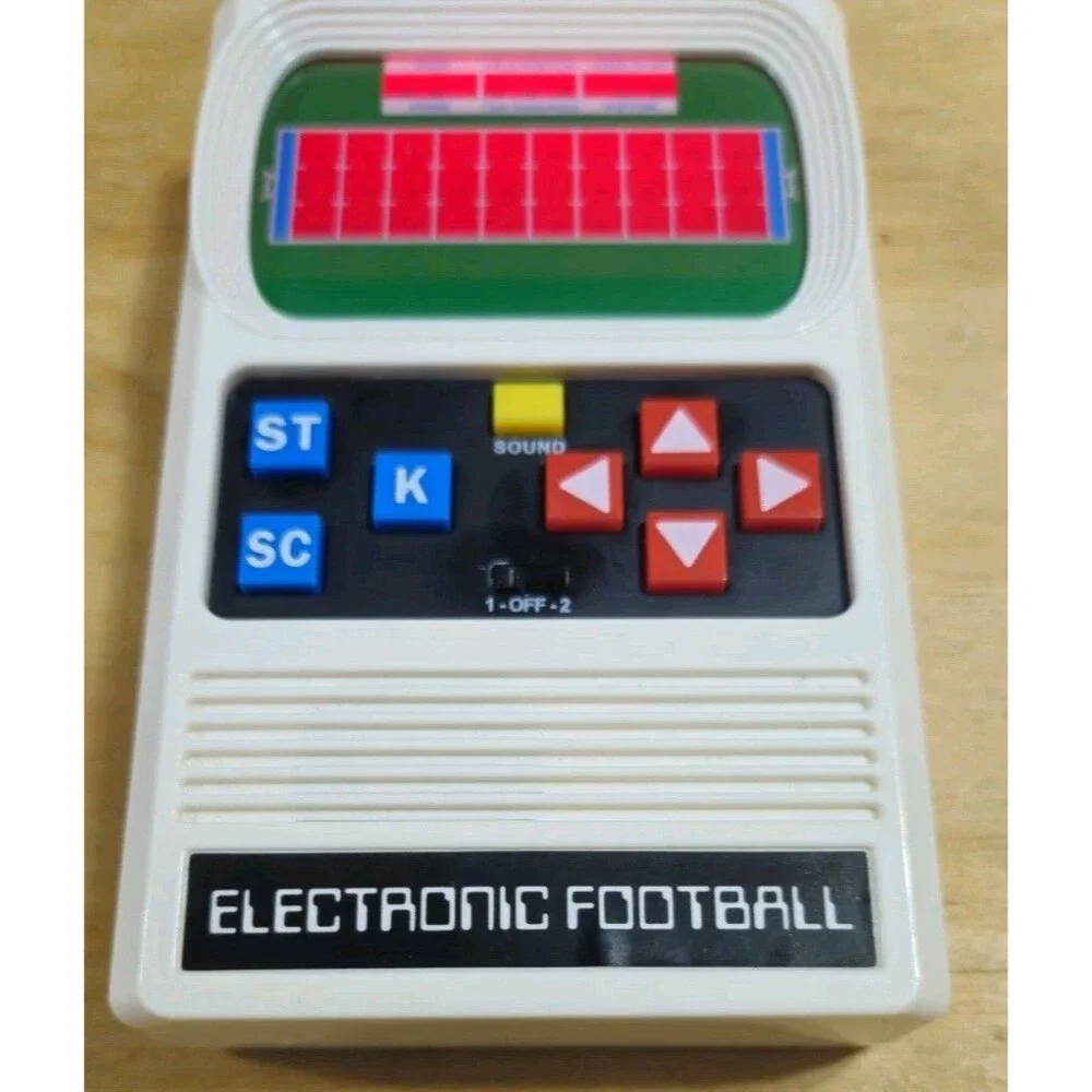 Basic Fun Mattel Retro Electronic Football Handheld Game White Tested Works